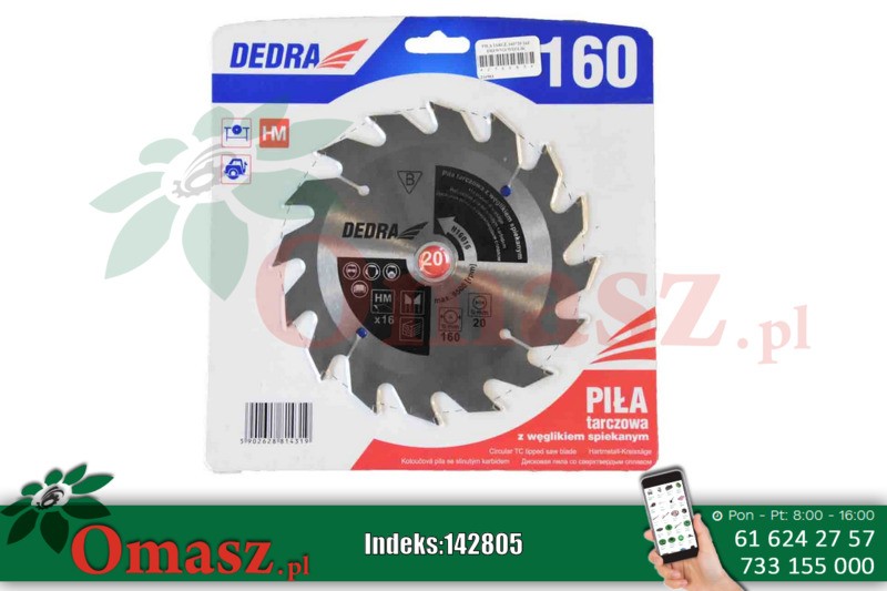 Piła tarcz.160*20/16z Dedra