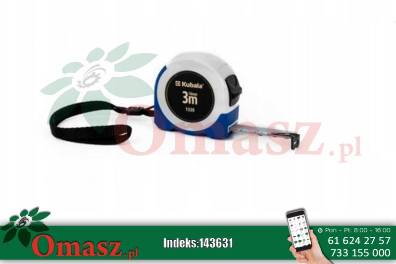 Przymiar 3m Kubala dwustrony