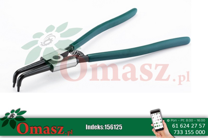Szczypce do pierścieni wewnętrznych zakrzywione 13' Grosley