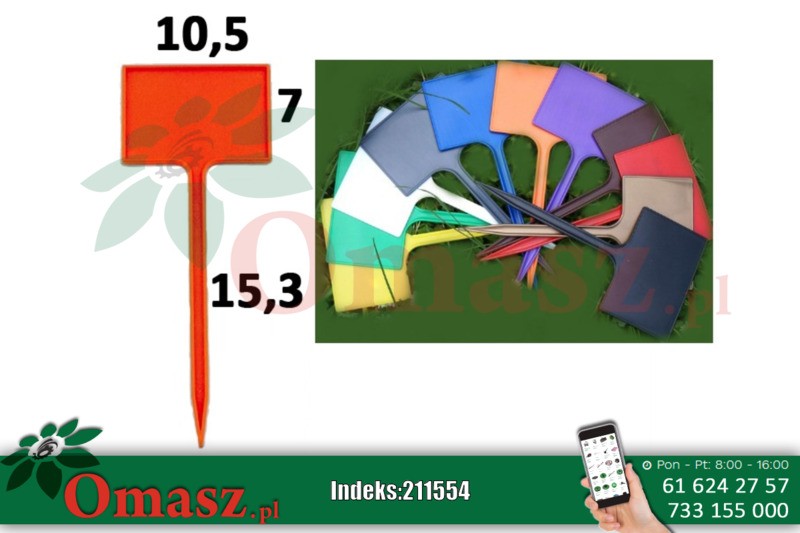 Tabliczka do oznaczania roślin brązowa