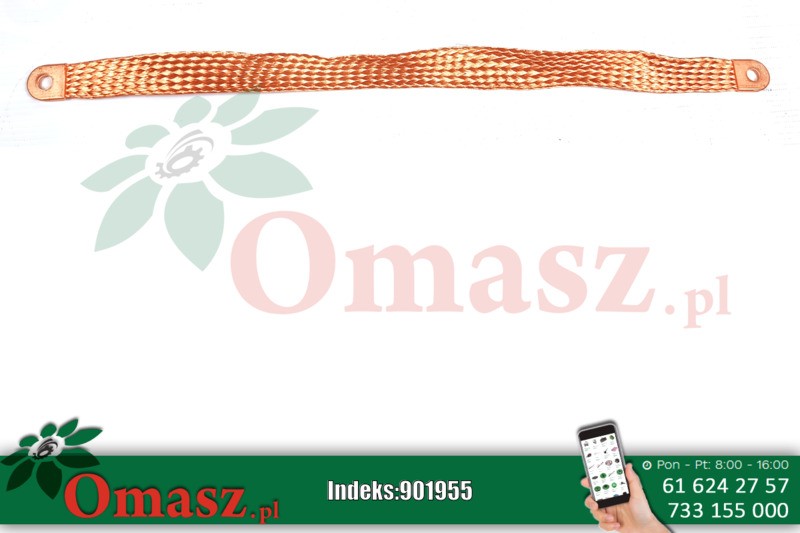 Przewód masowy plec.2 oczka *8. dł.420mm