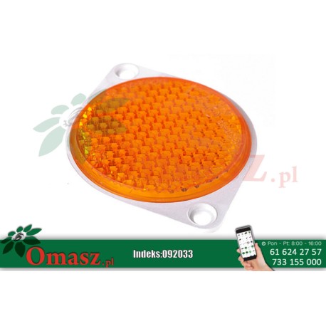 Odblask okrągły pomarańczowy z uszami AR110054