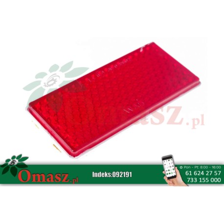 Odblask prostokątny czerwony AR111107