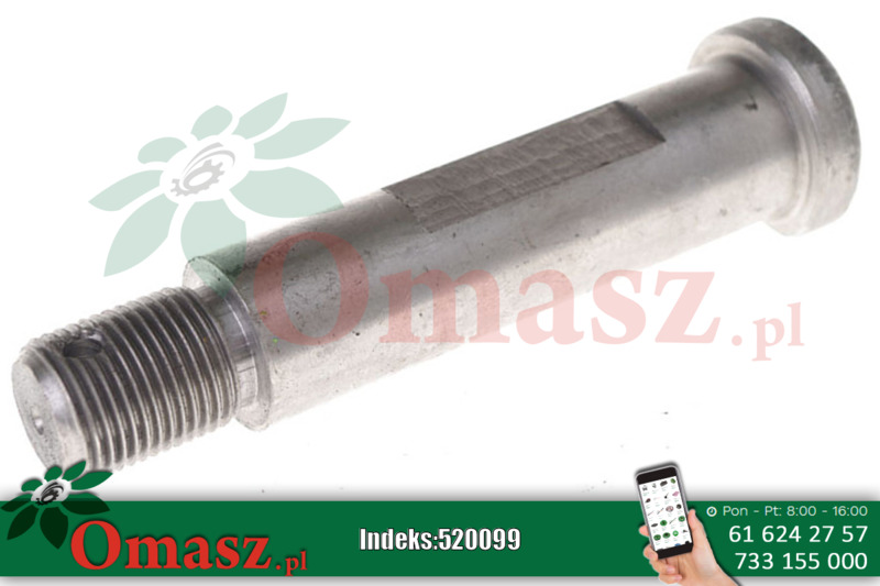 Sworzeń dyszla przyczepy D47 z gwintem 6120/08-000/9
